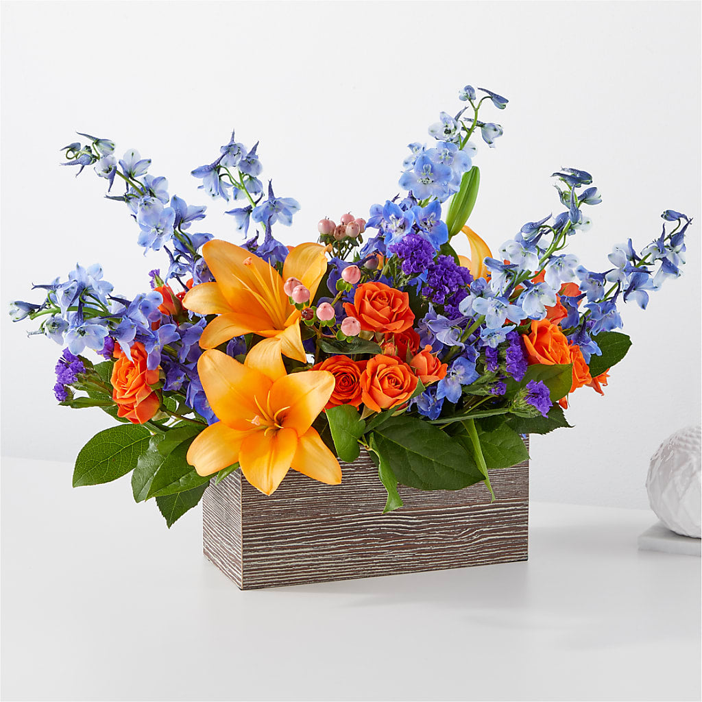 Radiant Citrus Box Bouquet – United Floral Svc Inc, Philadelphia PA