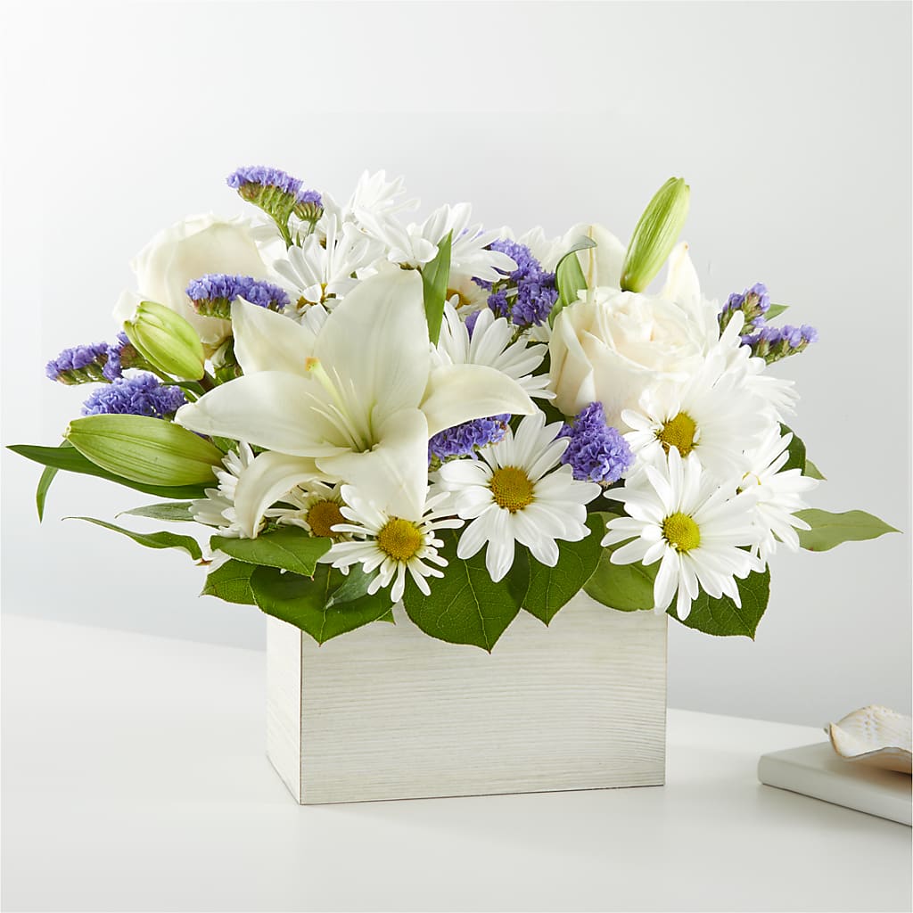 Beyond Blue Box Bouquet – United Floral Svc Inc, Philadelphia PA