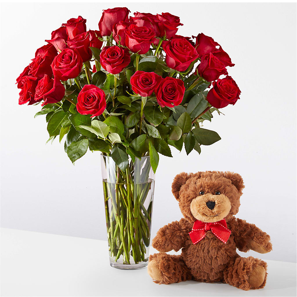 Romantic Long Stem Red Rose Bouquet Bundles – United Floral Svc Inc, Philadelphia PA