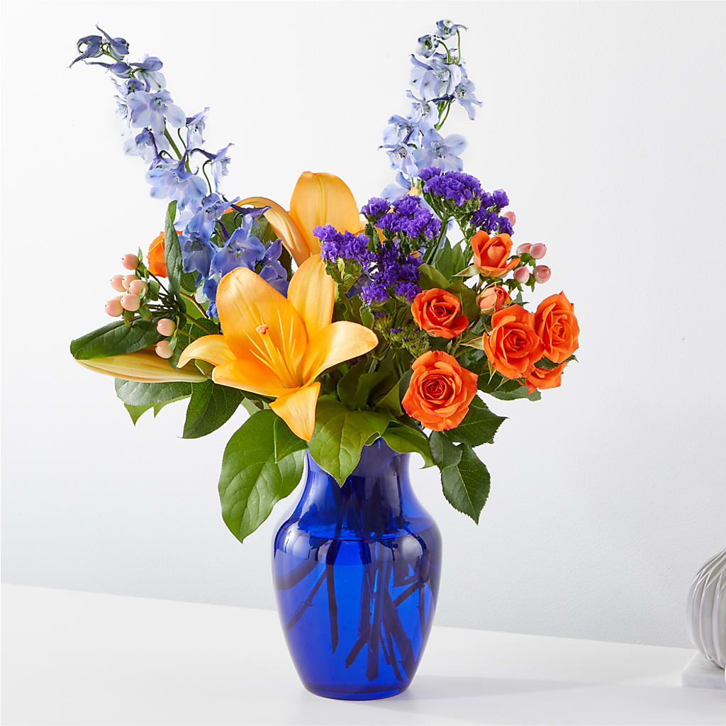 Radiant Citrus Bouquet – United Floral Svc Inc, Philadelphia PA