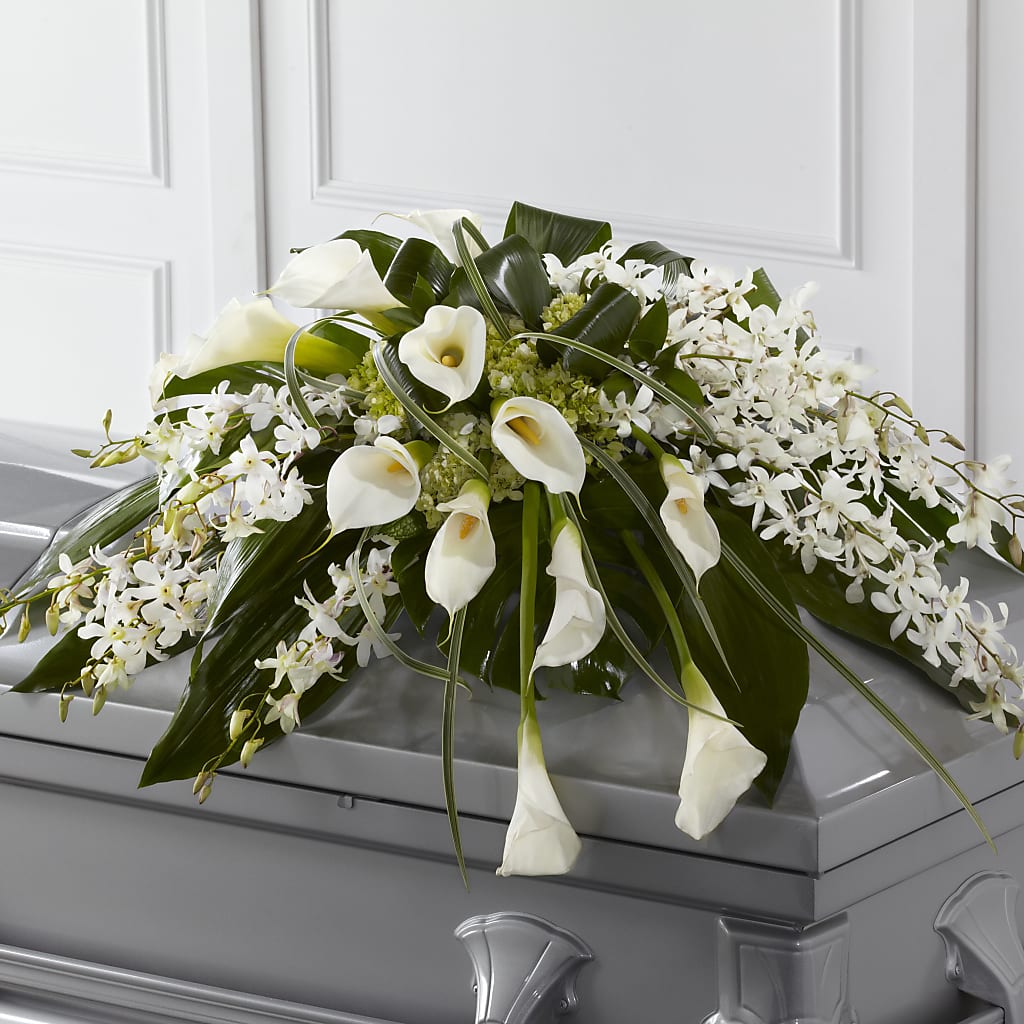 Angel Wings Casket Spray – United Floral Svc Inc, Philadelphia PA