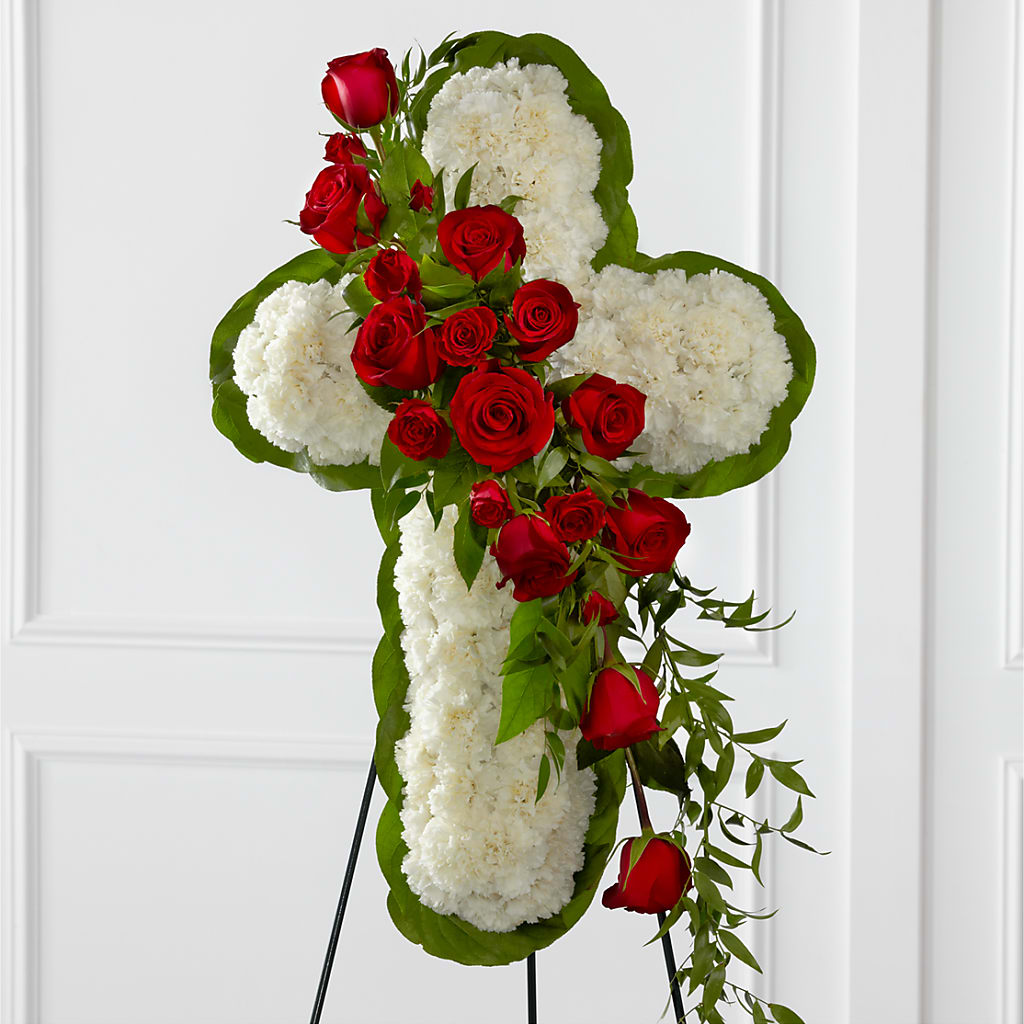 Floral Cross Easel – United Floral Svc Inc, Philadelphia PA