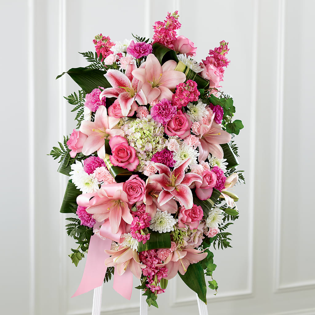 Comforting Standing Spray – United Floral Svc Inc, Philadelphia PA