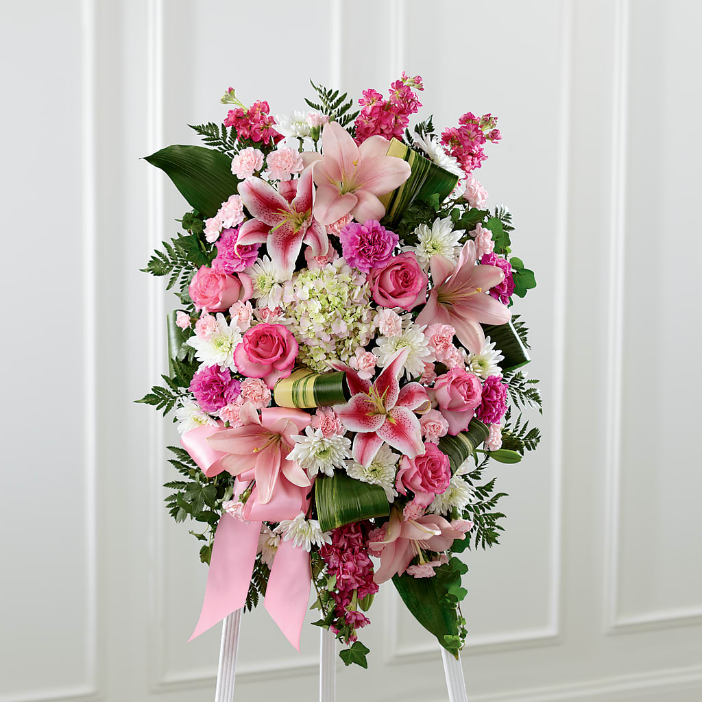 Comforting Standing Spray – United Floral Svc Inc, Philadelphia PA