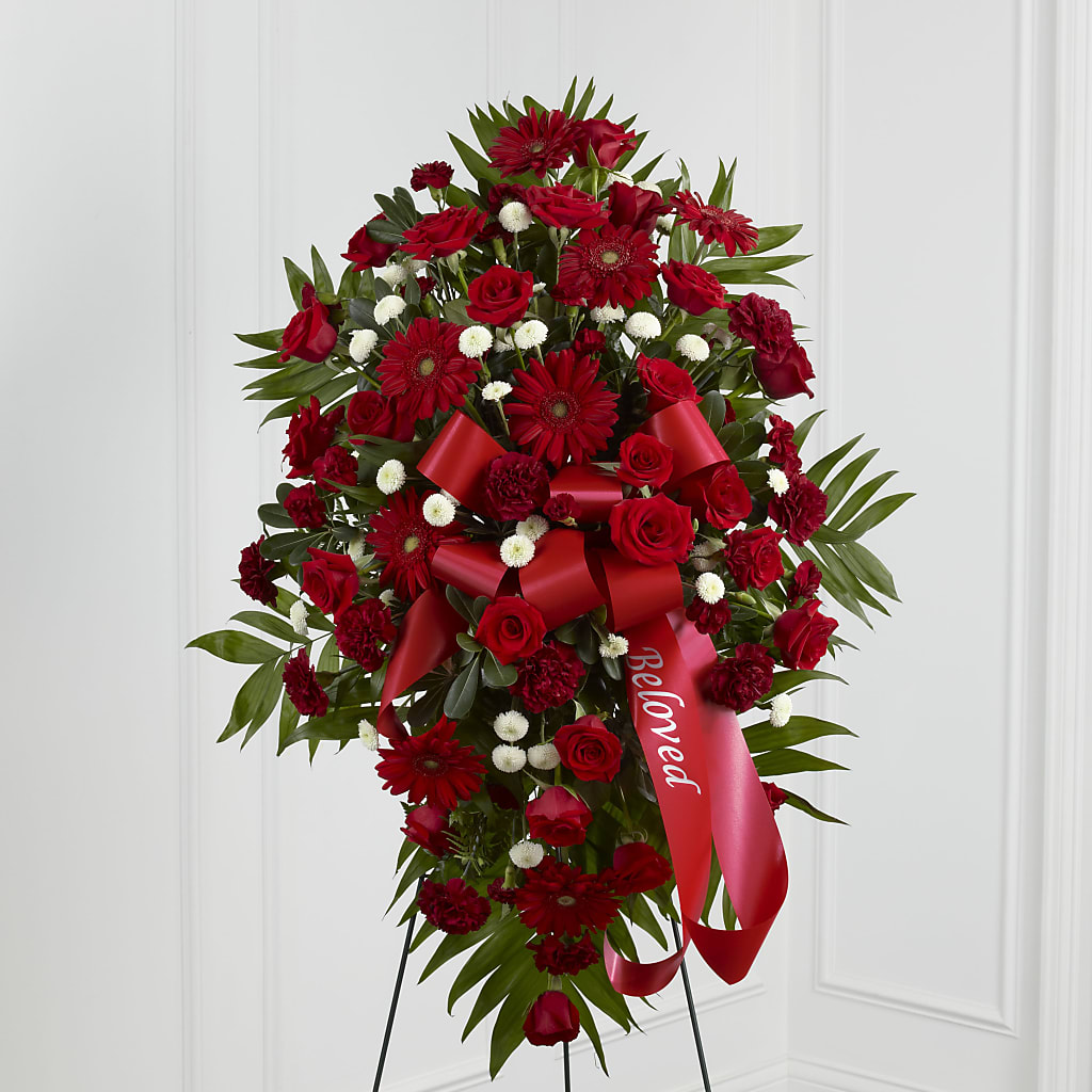 Treasured Memories Standing Spray – United Floral Svc Inc, Philadelphia PA