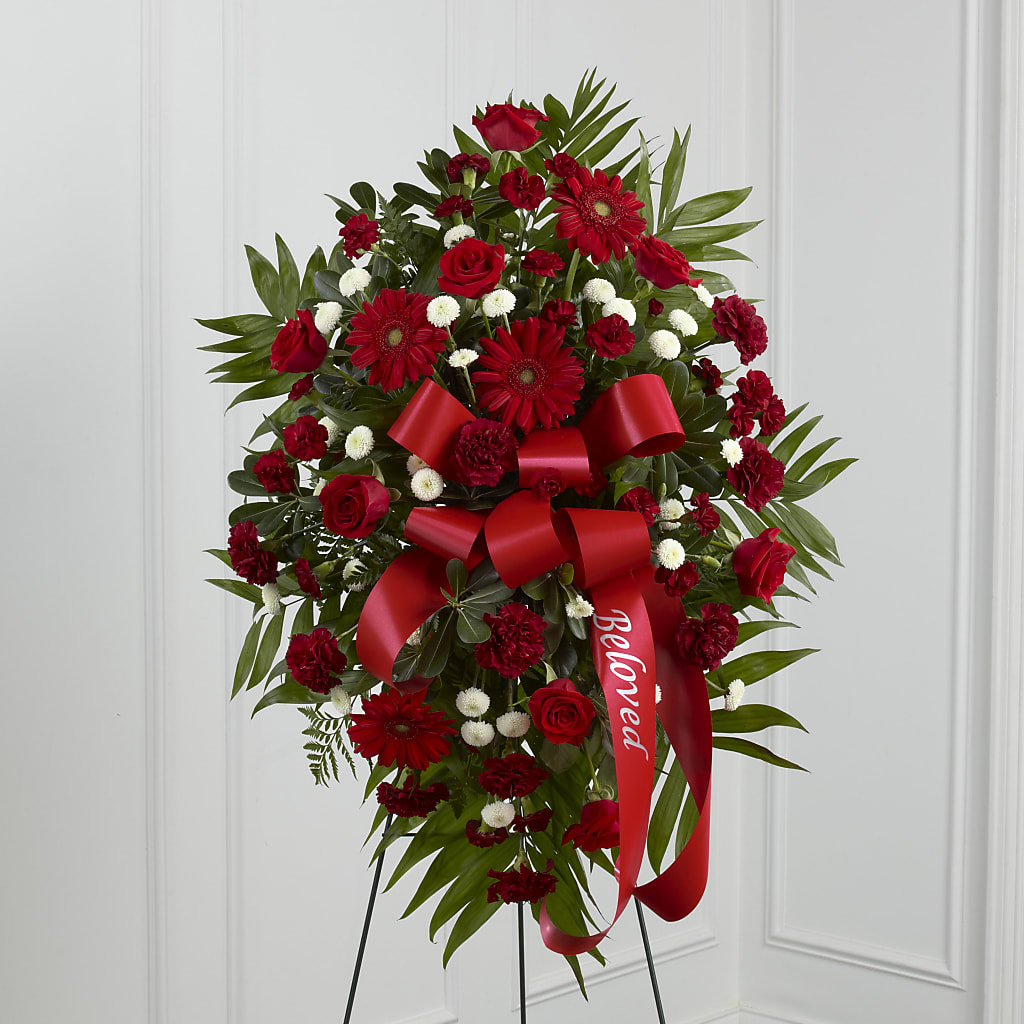 Treasured Memories Standing Spray – United Floral Svc Inc, Philadelphia PA