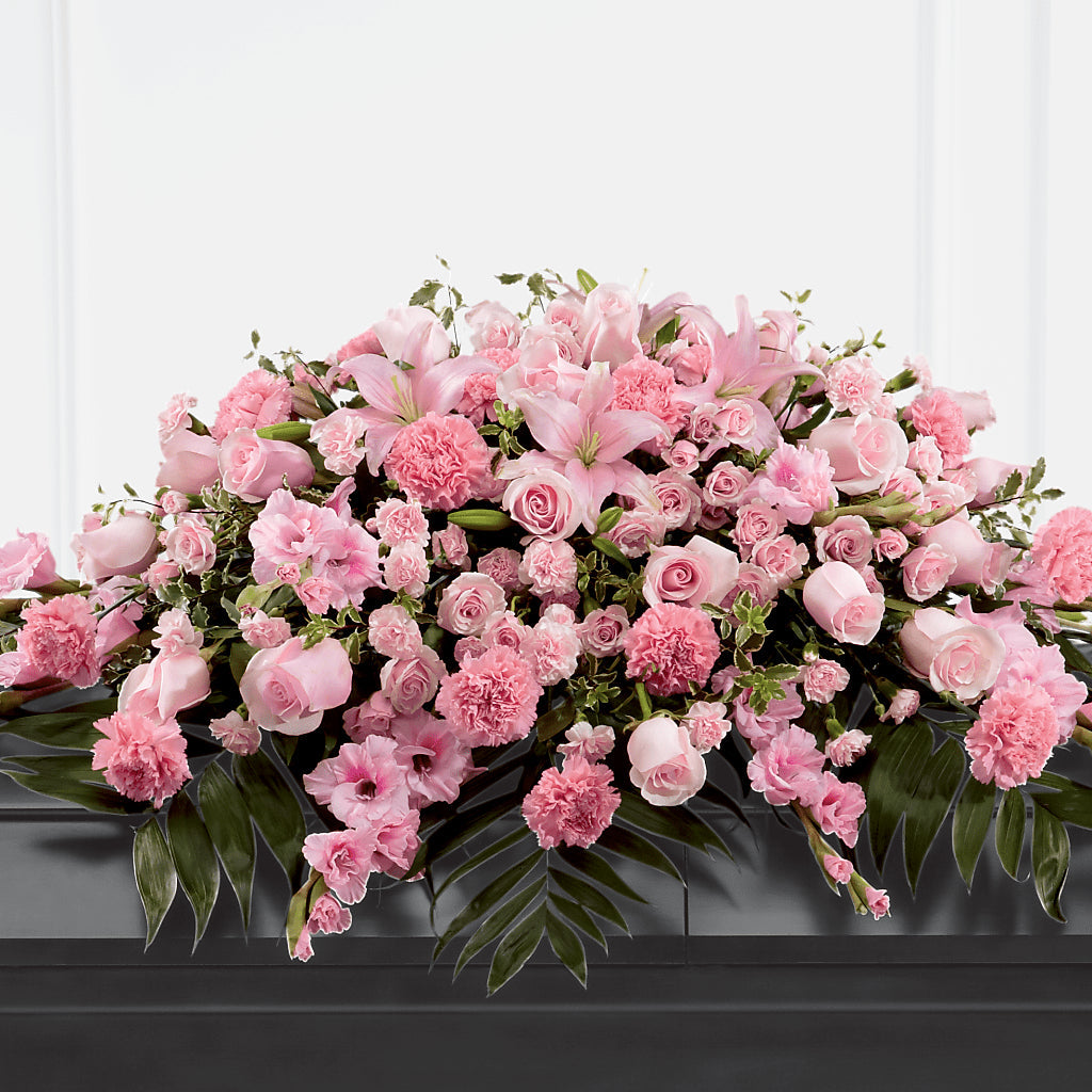 Garden of Comfort Casket Spray (Standard) – United Floral Svc Inc, Philadelphia PA