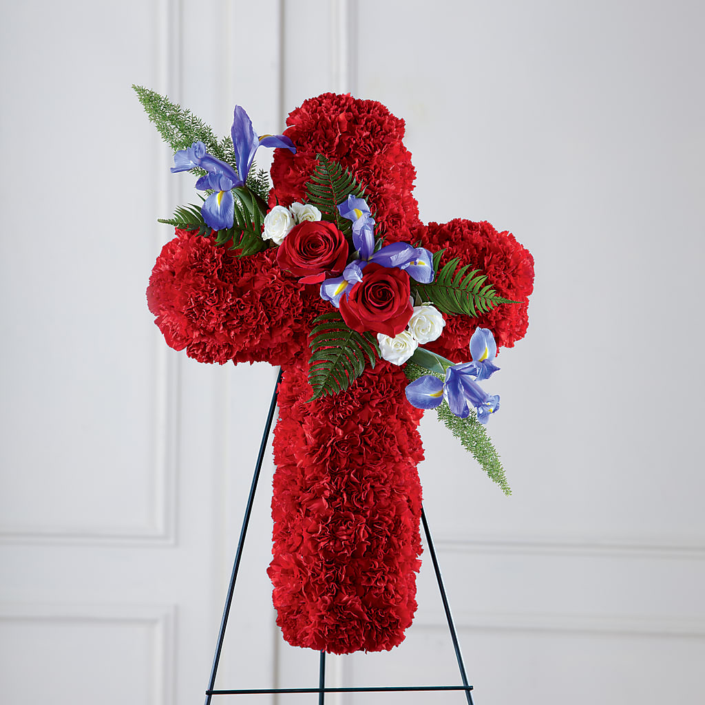 Faithful Hero Floral Cross – United Floral Svc Inc, Philadelphia PA
