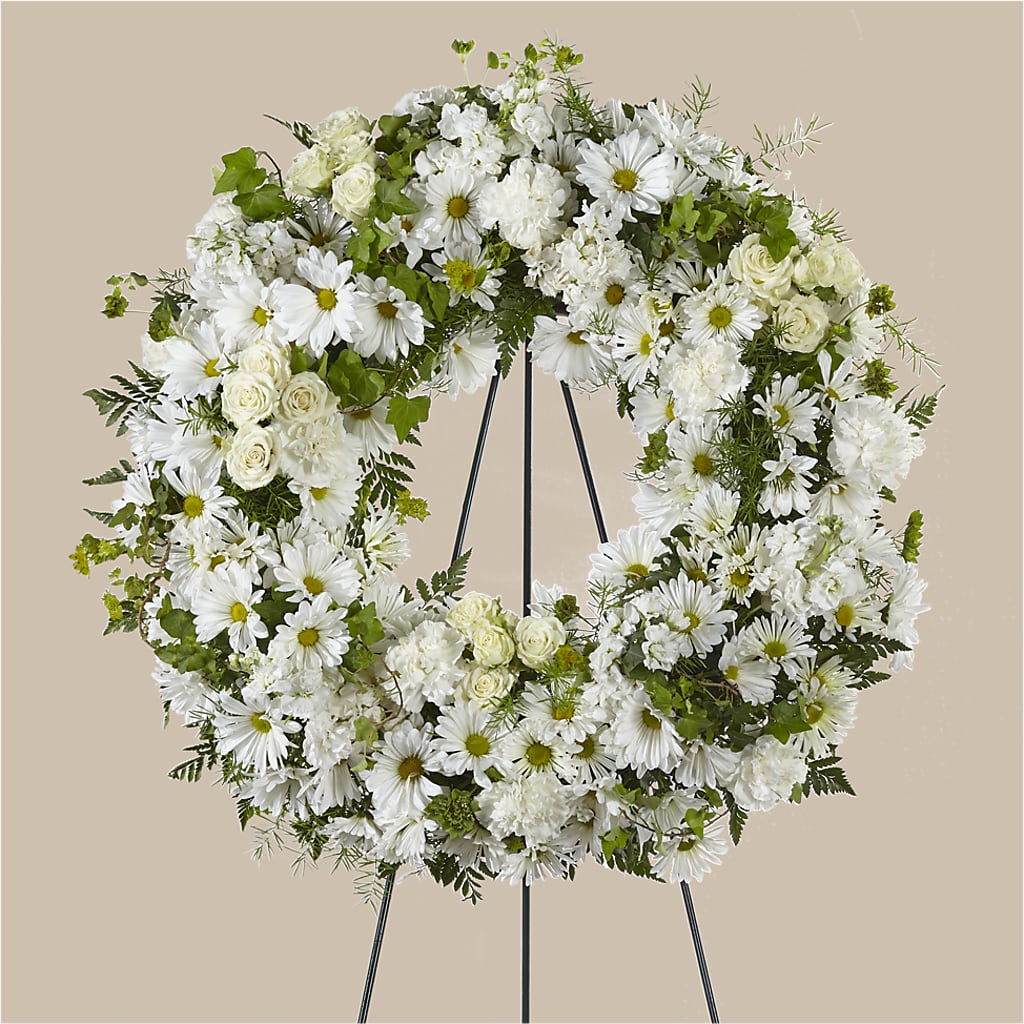 Faithful Wishes Wreath – United Floral Svc Inc, Philadelphia PA