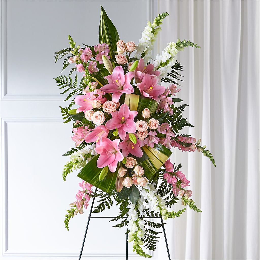 Elegant Embrace Standing Spray – United Floral Svc Inc, Philadelphia PA