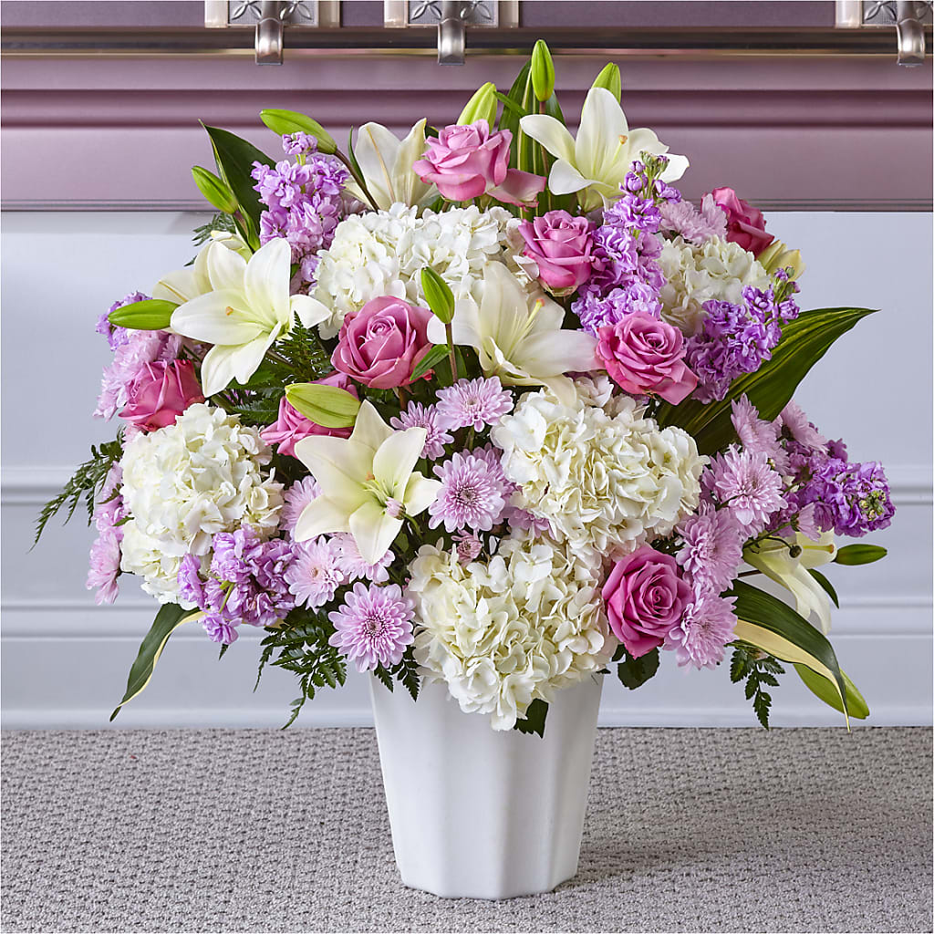 Heaven Sent Floor Basket – United Floral Svc Inc, Philadelphia PA