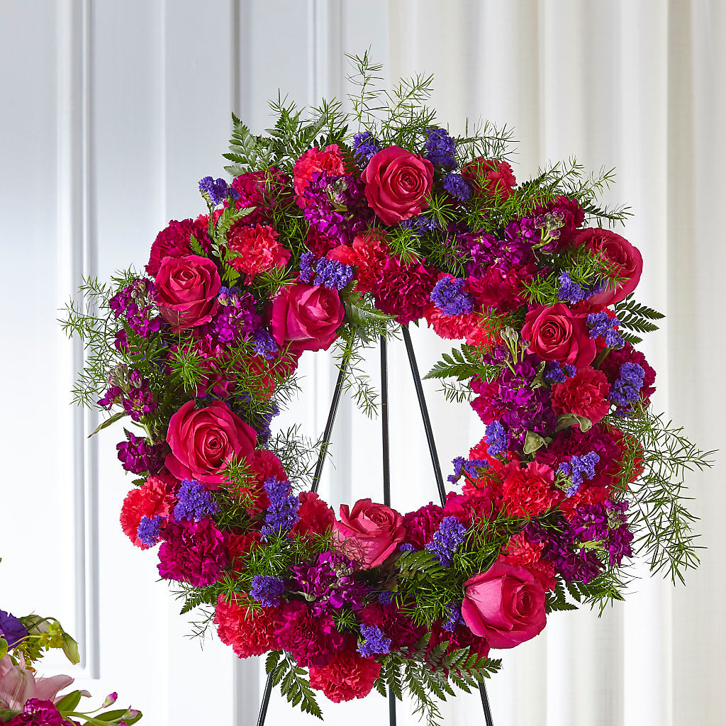 Calming Colors Wreath – United Floral Svc Inc, Philadelphia PA
