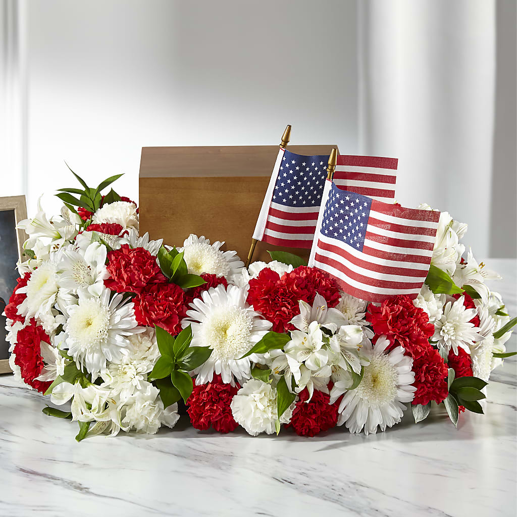 Spirit of Patriotism Cremation Adornment – United Floral Svc Inc, Philadelphia PA