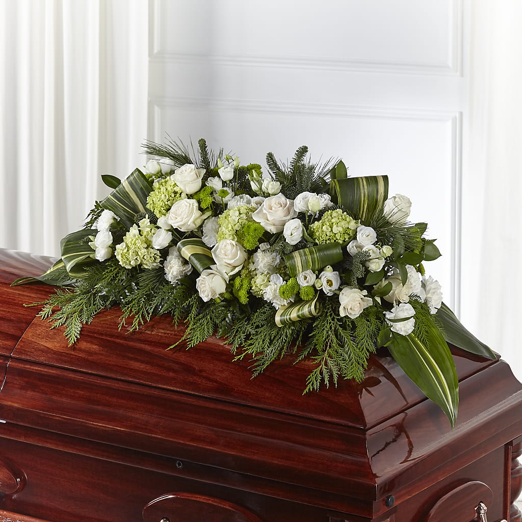 Hopeful Gesture Casket Spray – United Floral Svc Inc, Philadelphia PA