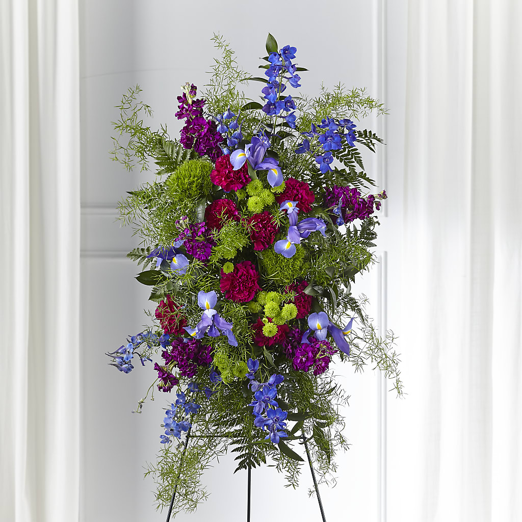 Heavenly Skies Standing Spray – United Floral Svc Inc, Philadelphia PA