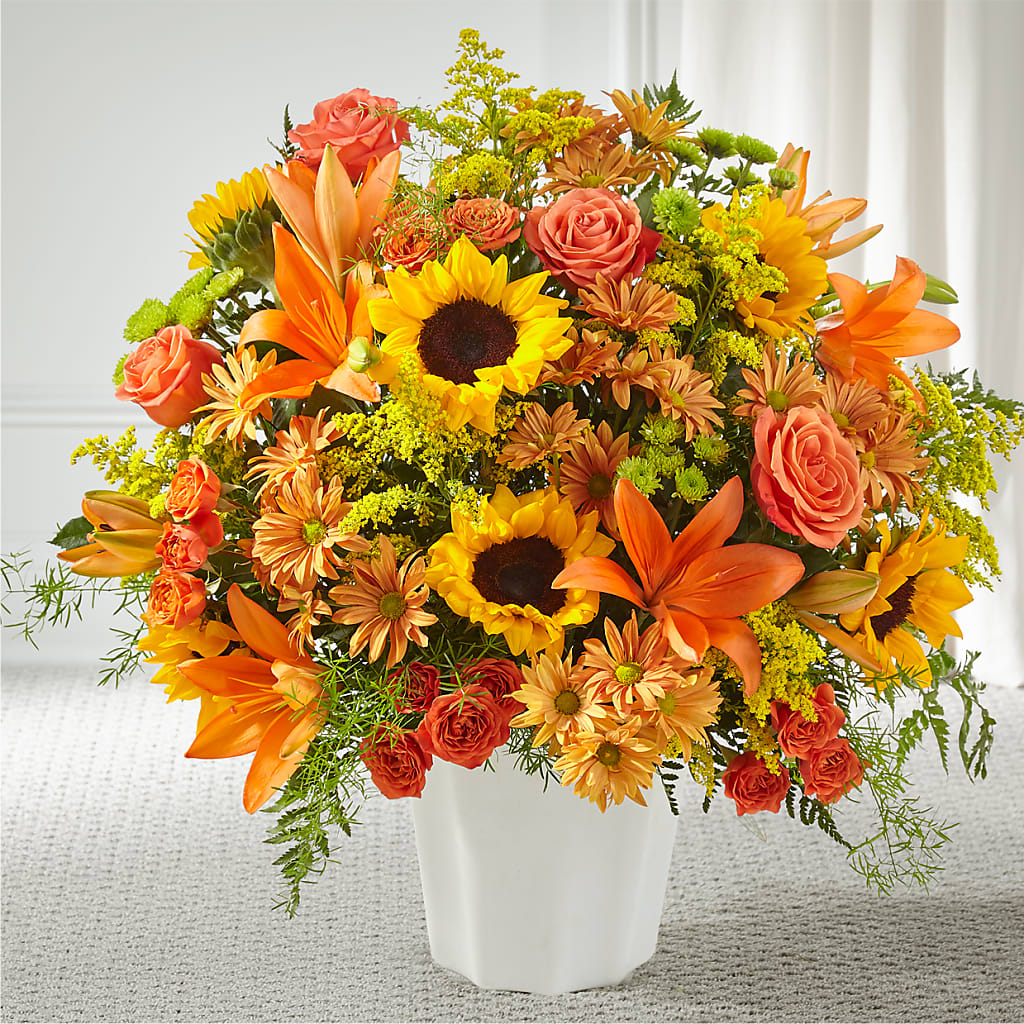 Harvest Thoughts Floor Basket – United Floral Svc Inc, Philadelphia PA