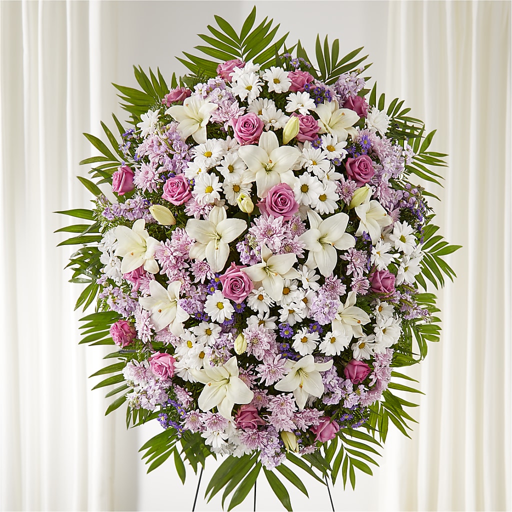 Surrounded by Love Standing Spray – United Floral Svc Inc, Philadelphia PA