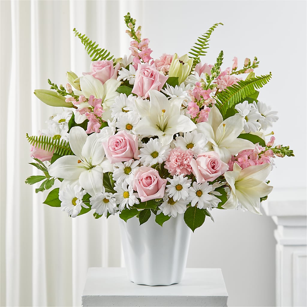 Soft Touch Tabletop Basket – United Floral Svc Inc, Philadelphia PA