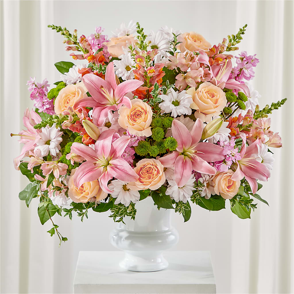 Heartfelt Gesture Urn Arrangement – United Floral Svc Inc, Philadelphia PA