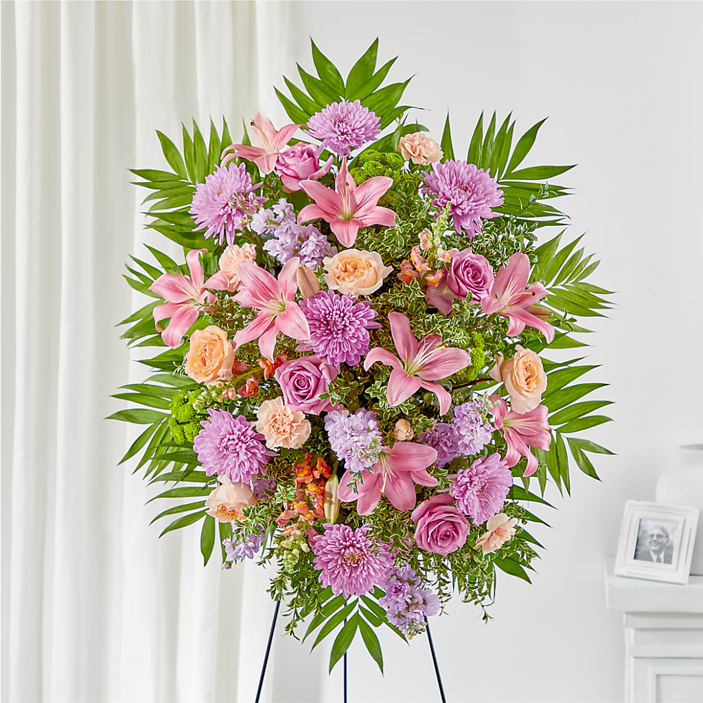 Love & Light Standing Spray – United Floral Svc Inc, Philadelphia PA