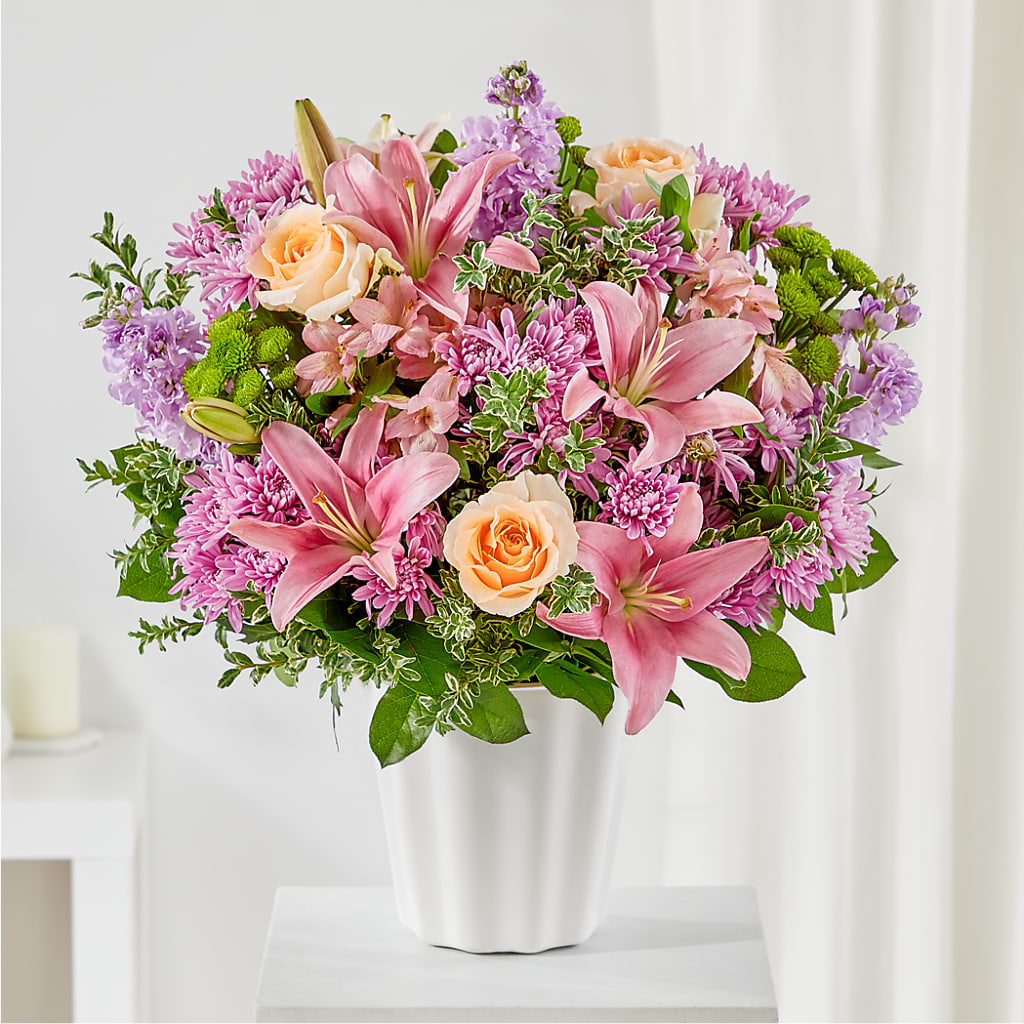 Supportive Embrace Tabletop Basket – United Floral Svc Inc, Philadelphia PA