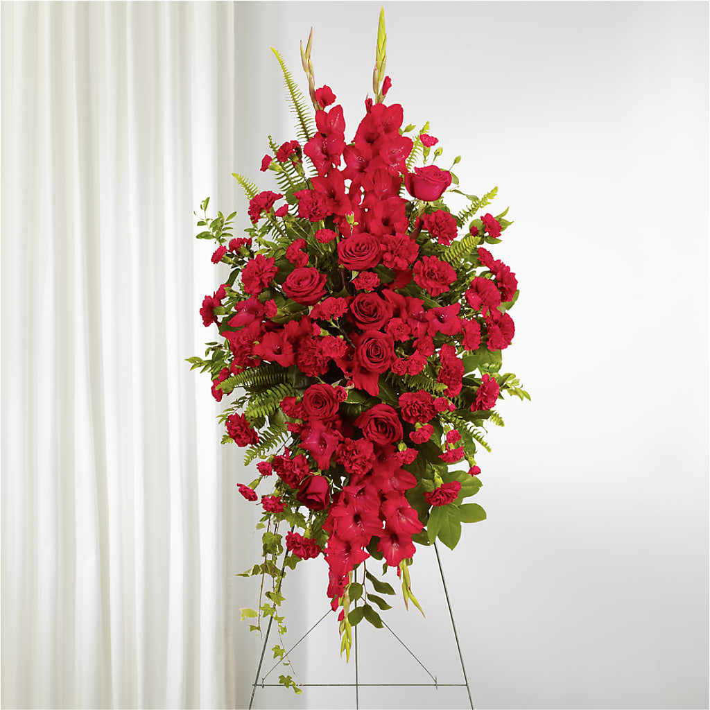 From the Heart Standing Spray – United Floral Svc Inc, Philadelphia PA