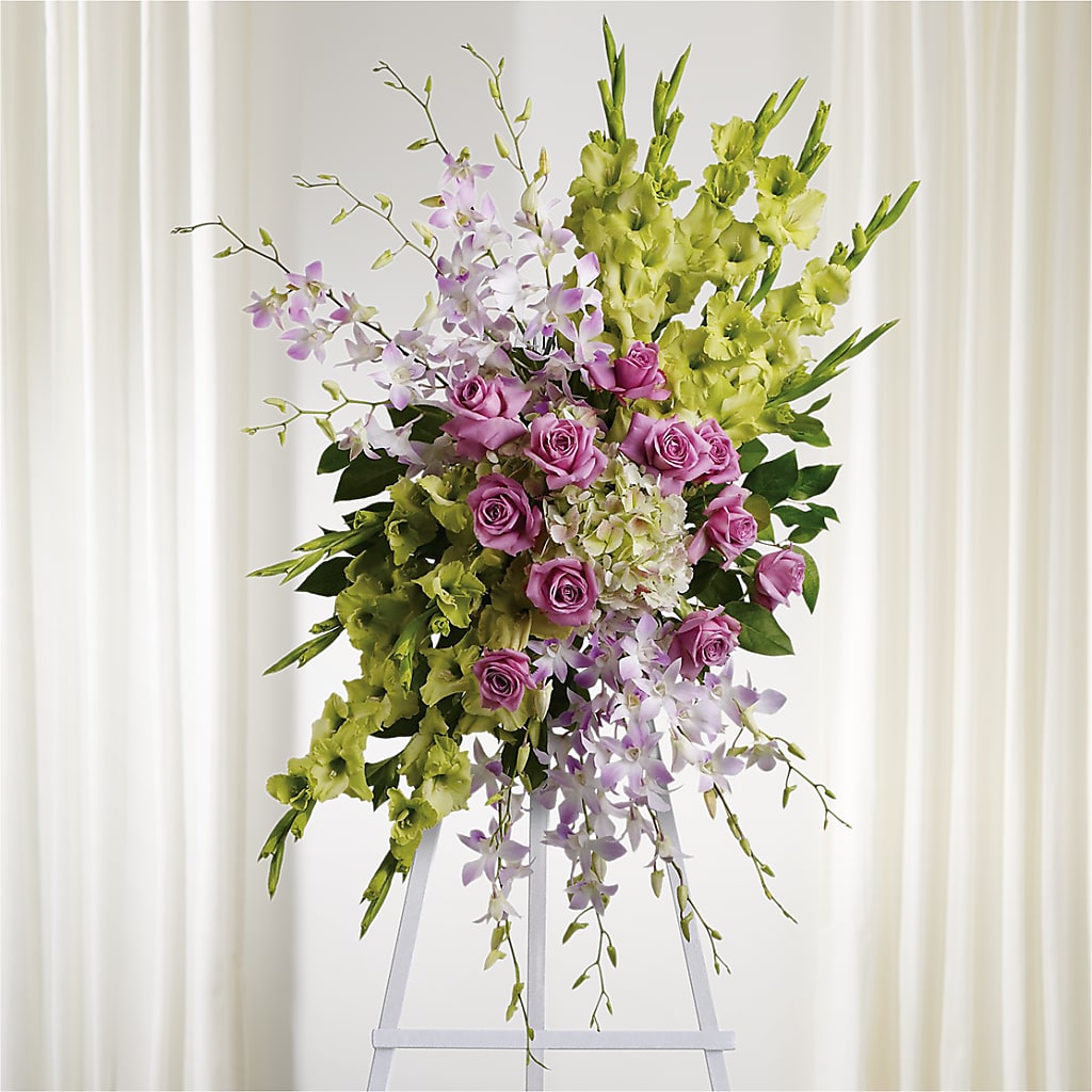Lasting Legacy Standing Spray – United Floral Svc Inc, Philadelphia PA