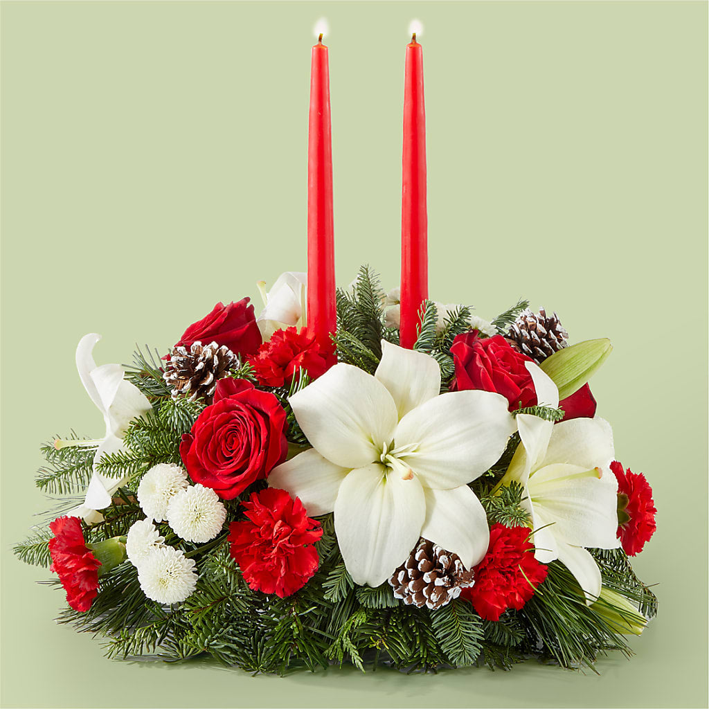 Seasonal Festivities Centerpiece – United Floral Svc Inc, Philadelphia PA