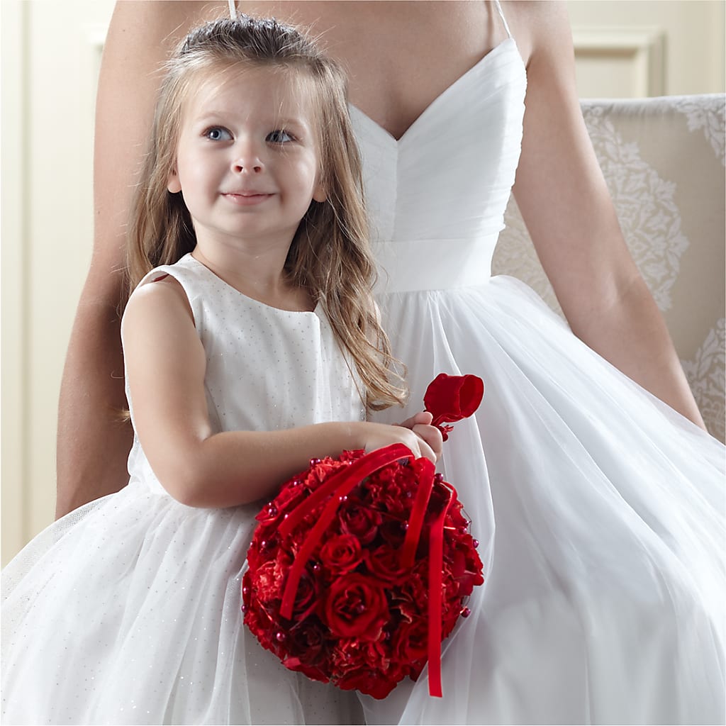 Pure at Heart Flower Girl Arrangement – United Floral Svc Inc, Philadelphia PA