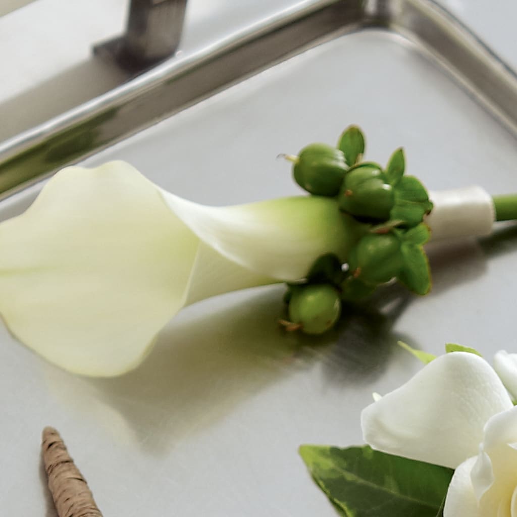 White Calla Boutonniere – United Floral Svc Inc, Philadelphia PA