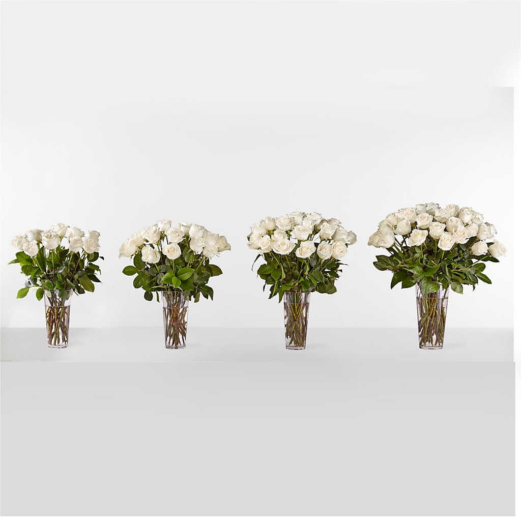 Long Stem White Rose Bouquet –  United Floral Svc Inc, Philadelphia PA