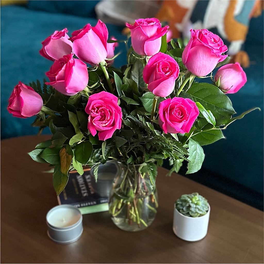 Long Stem Pink Rose Bouquet –  United Floral Svc Inc, Philadelphia PA