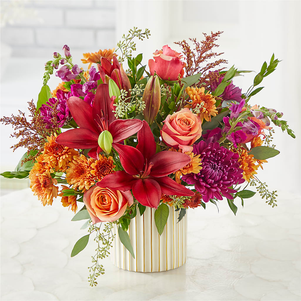 Burgundy Landscape Bouquet –  United Floral Svc Inc, Philadelphia PA