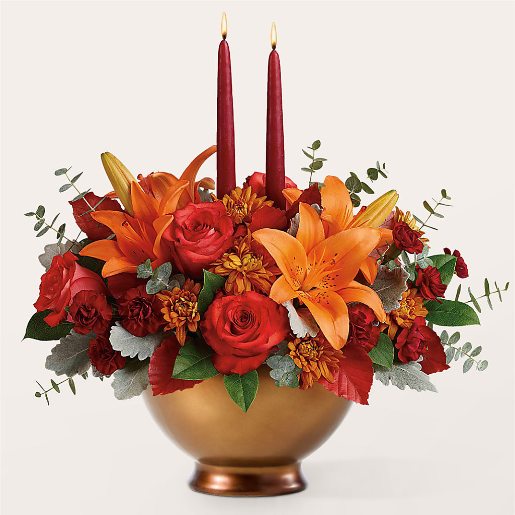 Fruits of Fall Centerpiece –  United Floral Svc Inc, Philadelphia PA