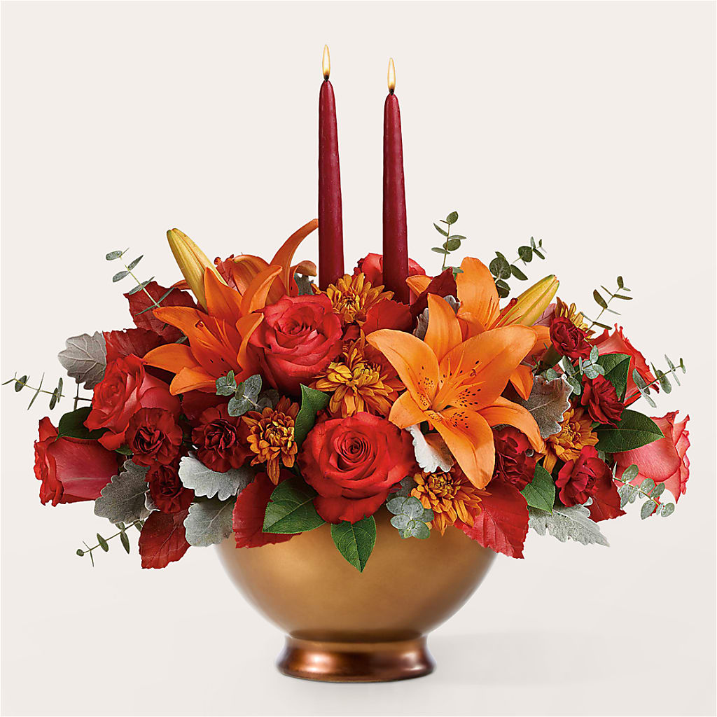 Fruits of Fall Centerpiece –  United Floral Svc Inc, Philadelphia PA