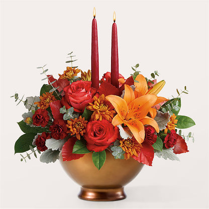 Fruits of Fall Centerpiece –  United Floral Svc Inc, Philadelphia PA