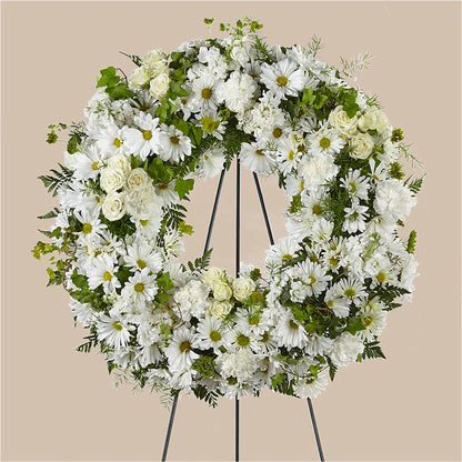 Faithful Wishes Wreath –  United Floral Svc Inc, Philadelphia PA