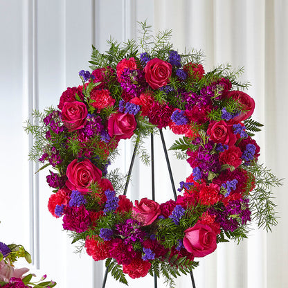 Calming Colors Wreath –  United Floral Svc Inc, Philadelphia PA