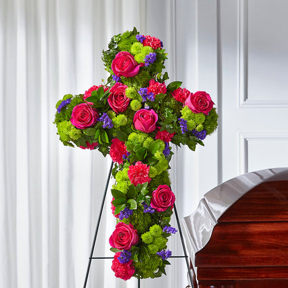Tribute Rose Floral Cross –  United Floral Svc Inc, Philadelphia PA
