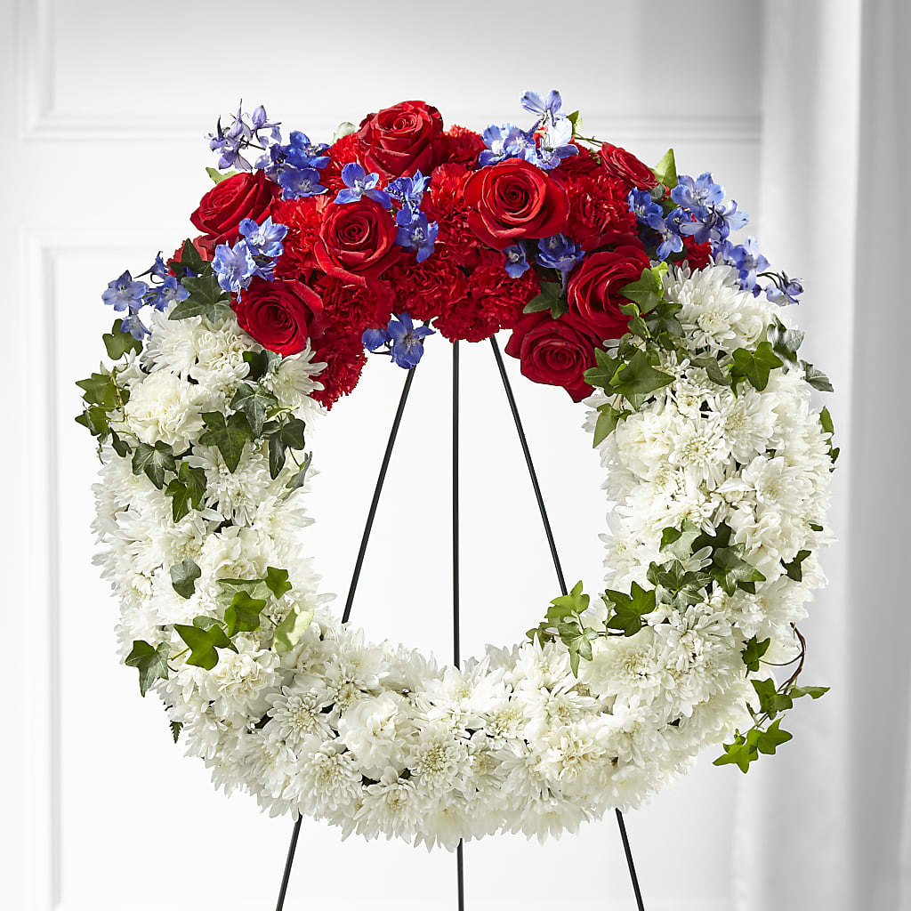Patriotic Passion Wreath –  United Floral Svc Inc, Philadelphia PA