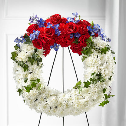 Patriotic Passion Wreath –  United Floral Svc Inc, Philadelphia PA