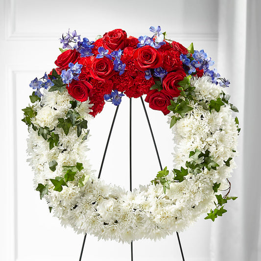 Patriotic Passion Wreath –  United Floral Svc Inc, Philadelphia PA