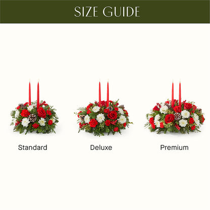 Holiday Soiree Centerpiece –  United Floral Svc Inc, Philadelphia PA