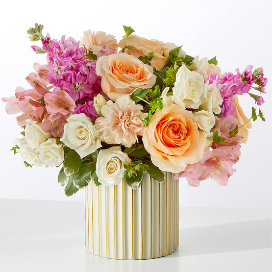 Paradise Bouquet with Ivory Vase –  United Floral Svc Inc, Philadelphia PA