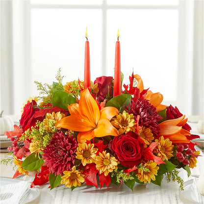 Autumn's Embrace Centerpiece –  United Floral Svc Inc, Philadelphia PA