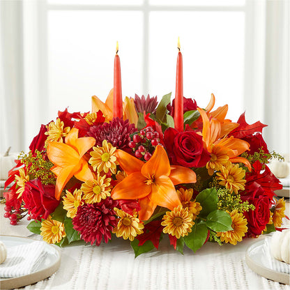 Autumn's Embrace Centerpiece –  United Floral Svc Inc, Philadelphia PA