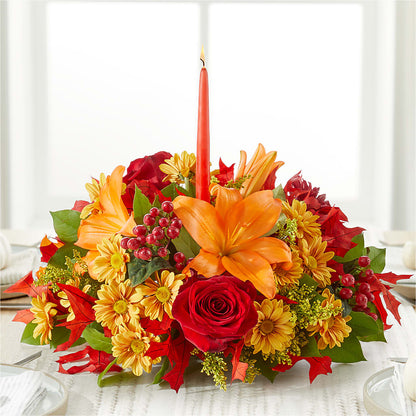 Autumn's Embrace Centerpiece –  United Floral Svc Inc, Philadelphia PA