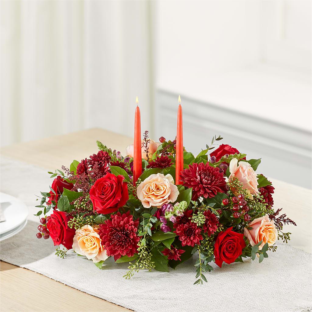 Most Thankful Centerpiece –  United Floral Svc Inc, Philadelphia PA