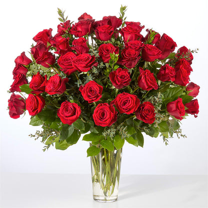 Forever Yours Fifty Stem Red Rose Bouquet –  United Floral Svc Inc, Philadelphia PA