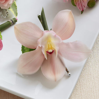 Pink Cymbidium Boutonniere –  United Floral Svc Inc, Philadelphia PA